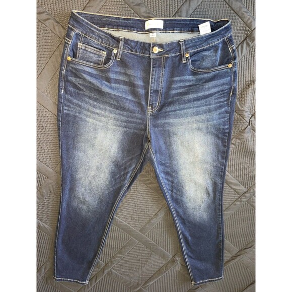 Copper Flash Jeans Curvy Ankle Skinny Midrise Stretch Women’s Size 16 - Picture 4 of 12